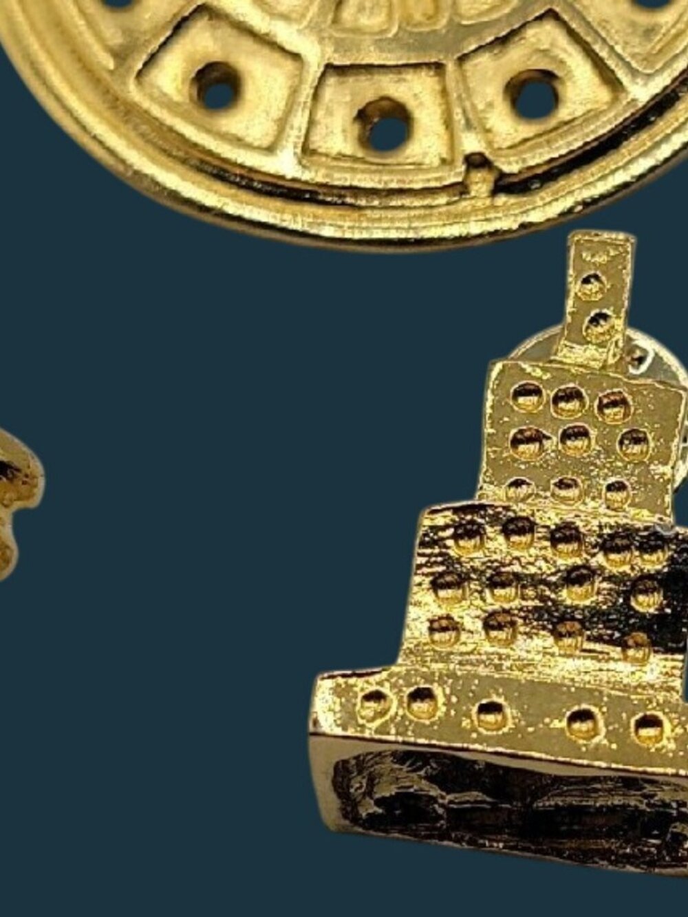 VTG Ballou Reg’d City Scene Interchangeable Brooch Bergdorf Goodman Tag Estate - Picture 6 of 16